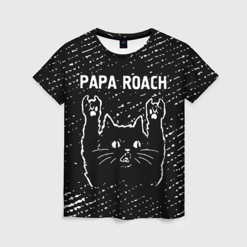 Женская футболка 3D Papa Roach / Rock Cat, цвет 3D печать