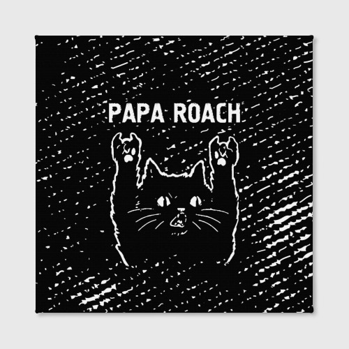 Холст квадратный Papa Roach / Rock Cat, цвет 3D печать - фото 2