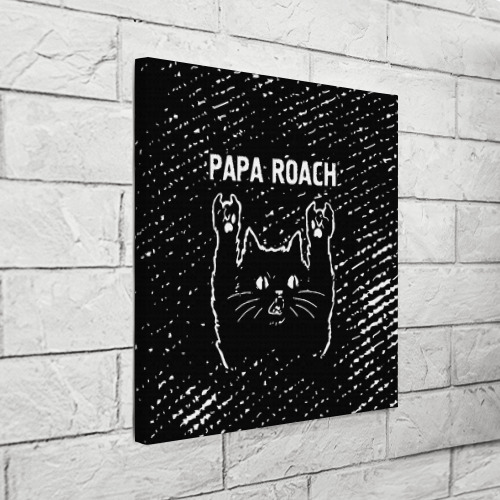 Холст квадратный Papa Roach / Rock Cat, цвет 3D печать - фото 3