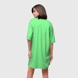 Платье с принтом Димкина любимка - авокадо для женщины, вид на модели сзади №2. Цвет основы: белый