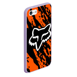 Чехол для iPhone 5/5S матовый FOX motocross orange - фото 2