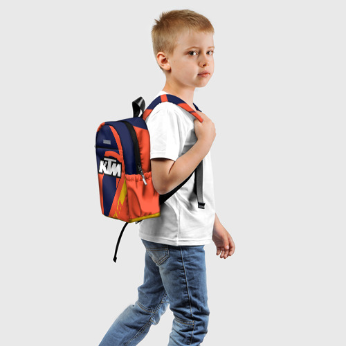 Детский рюкзак 3D с принтом KTM VINTAGE | SPORTWEAR, вид сзади #1