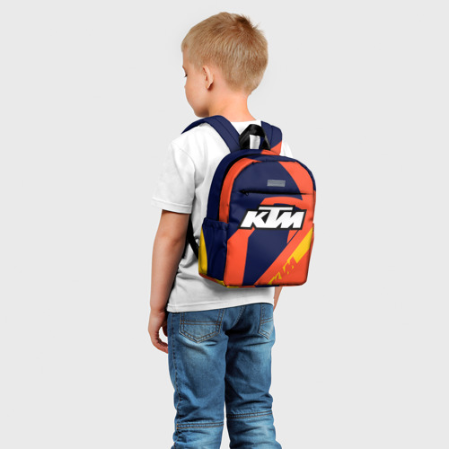 Детский рюкзак 3D с принтом KTM VINTAGE | SPORTWEAR, фото на моделе #1