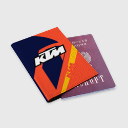 Обложка для паспорта матовая кожа KTM vintage sportwear - фото 2