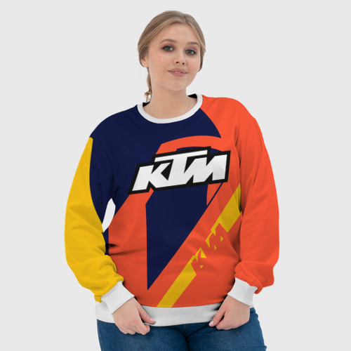 Женский свитшот 3D KTM vintage sportwear, цвет 3D печать - фото 6