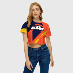 Женская футболка Crop-top 3D KTM vintage sportwear - фото 2