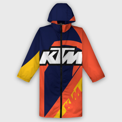 Мужской дождевик 3D KTM vintage sportwear, цвет белый