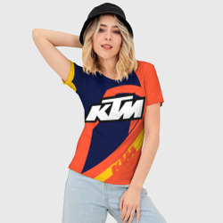 Женская футболка 3D Slim KTM vintage sportwear - фото 2