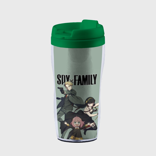Термокружка-непроливайка Spy x Family/ Семья шпиона, цвет зеленый