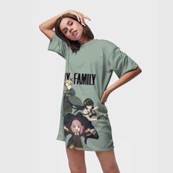 Платье-футболка 3D Spy x Family/ Семья шпиона - фото 2