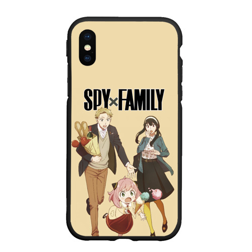 Чехол для iPhone XS Max матовый Spy x Family: Семья шпиона, цвет черный