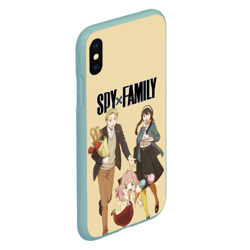 Чехол для iPhone XS Max матовый Spy x Family: Семья шпиона, цвет мятный - фото 3