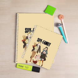 Тетрадь с принтом Spy x Family: Семья шпиона для любого человека, вид спереди №2. Цвет основы: крупная клетка