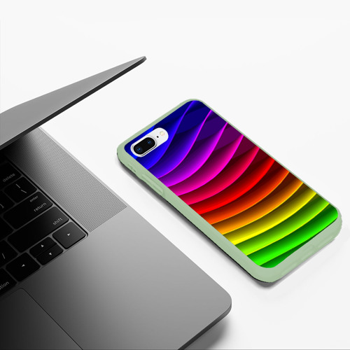 Чехол для iPhone 7Plus/8 Plus матовый с принтом Color line neon pattern Abstraction Summer 2023, фото #5
