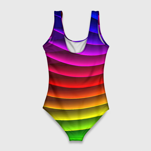 Женский купальник 3D Color line neon pattern Abstraction Summer 2023, цвет 3D печать - фото 2