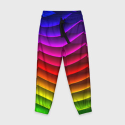 Детские брюки 3D Color line neon pattern Abstraction Summer 2023