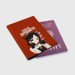 Обложка для паспорта матовая кожа Госпожа Кагуя Kaguya Shinomiya В любви как на войне - фото 2