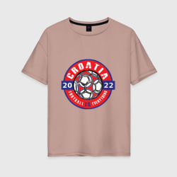 Женская футболка хлопок Oversize Croatia 2022