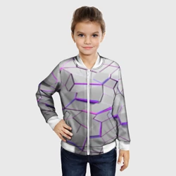 Детский бомбер 3D 3д плиты - белый неон - фото 2