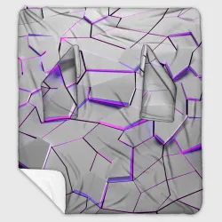 Плед с рукавами 3д плиты - белый неон