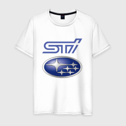 Мужская футболка хлопок Subaru STI [FS]