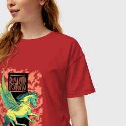 Женская футболка хлопок Oversize Мифический Пегас Mythical Pegasus - фото 2