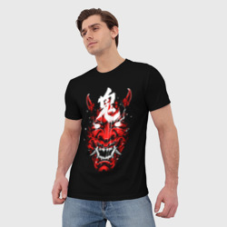 Мужская футболка 3D Red Evil Oni - фото 2