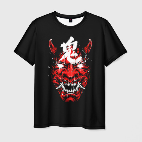 Мужская футболка 3D Red Evil Oni, цвет 3D печать