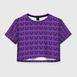 Женская футболка Crop-top 3D Purple Panda