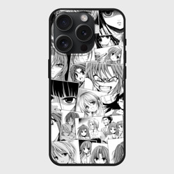 Чехол силиконовый для Apple iPhone 15 Pro матовый Когда плачут цикады pattern