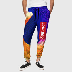 Цветная волна - summer – Мужские брюки 3D с принтом купить