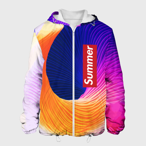 Мужская куртка 3D Цветная волна / Summer, цвет 3D печать
