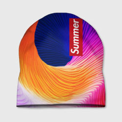 Цветная волна - summer – Шапка 3D с принтом купить