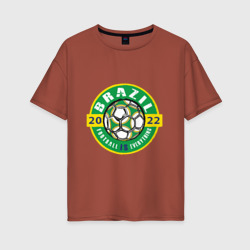 Женская футболка хлопок Oversize Brazil 2022