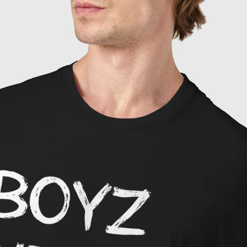 Мужская футболка хлопок Бойзам надо больше Дакки, цвет черный - фото 6