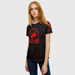 Женская футболка 3D The Prodigy красные бразги - фото 2