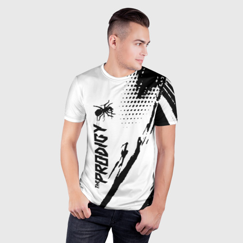 Мужская футболка 3D Slim с принтом The prodigy - логотип, фото на моделе #1