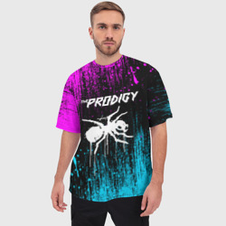 Мужская футболка oversize 3D The Prodigy neon - фото 2