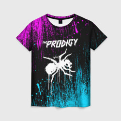 Женская футболка 3D The Prodigy neon