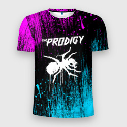 Мужская футболка 3D Slim The Prodigy neon