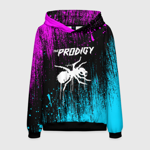 Мужская толстовка 3D The Prodigy neon, цвет черный