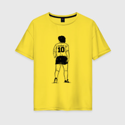Женская футболка хлопок Oversize Диего Марадона номер 10