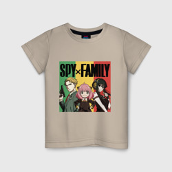 Детская футболка хлопок Семья шпиона на цветном фоне Spy x Family