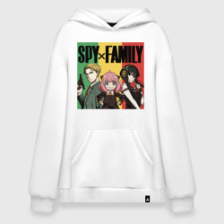 Худи SuperOversize хлопок Семья шпиона на цветном фоне Spy x Family