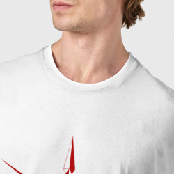 Футболка с принтом Code Geass Логотип для мужчины, вид на модели спереди №4. Цвет основы: белый