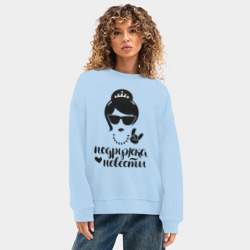 Женский свитшот oversize без начеса хлопок Крутая подружка невесты - фото 2
