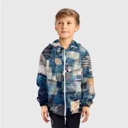 Детская ветровка 3D Patchwork Jeans Осень Зима 2023 - фото 2