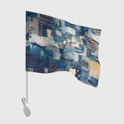 Флаг для автомобиля Patchwork Jeans Осень Зима 2023