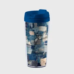 Термокружка-непроливайка Patchwork Jeans Осень Зима 2023