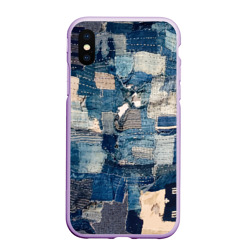 Чехол для iPhone XS Max матовый Patchwork Jeans Осень Зима 2023